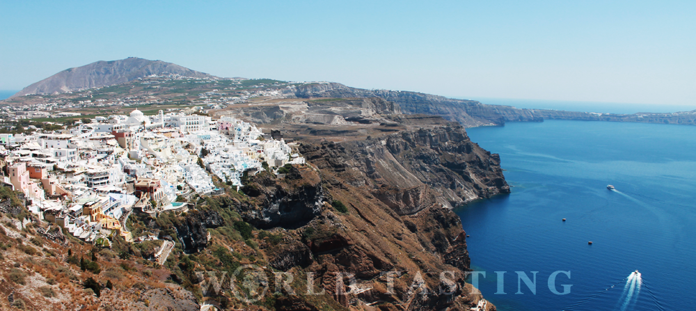 A view over Fira, the main town in Santorini