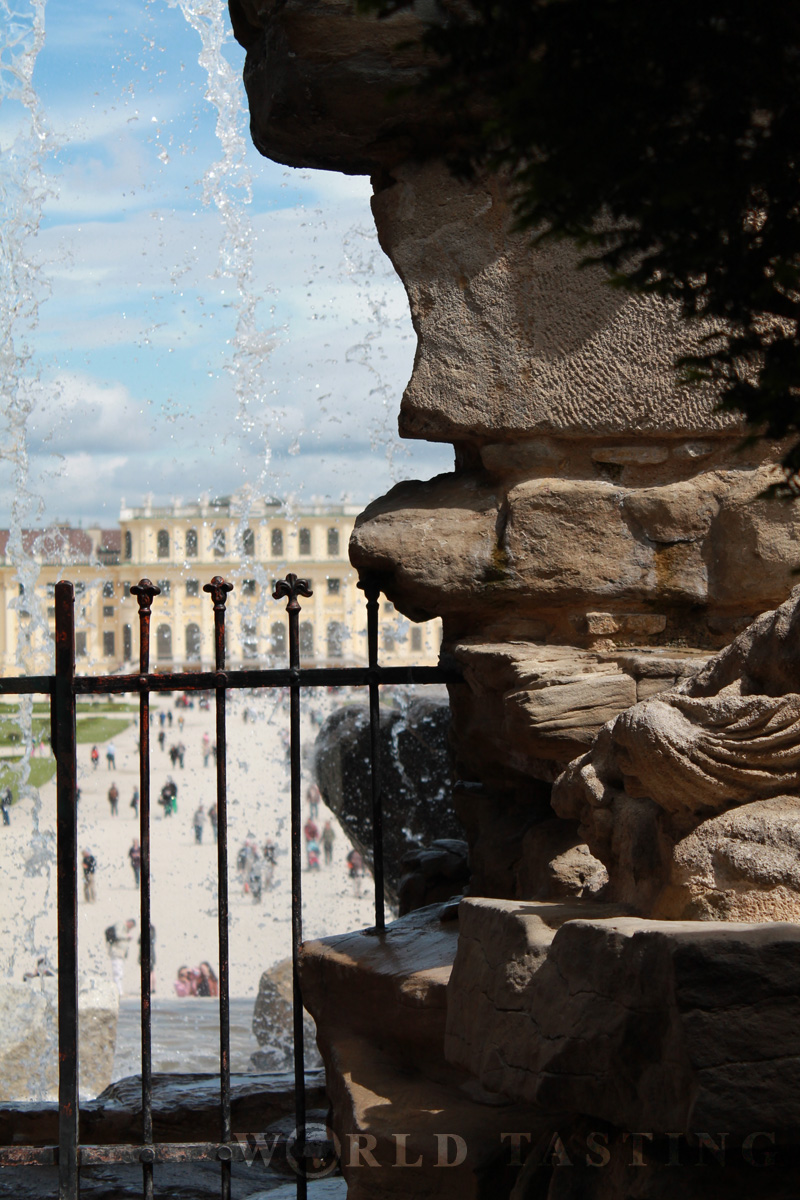 Schönbrunn Palace from behind the Neptun fountain - Vienna